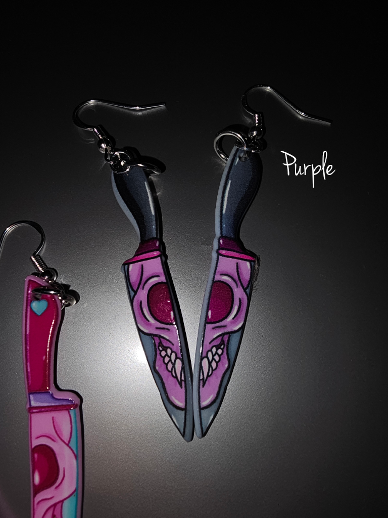 Stabby little guy earrings