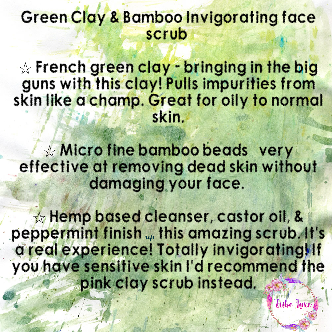 Green Clay & Bamboo Invigorating face scrub